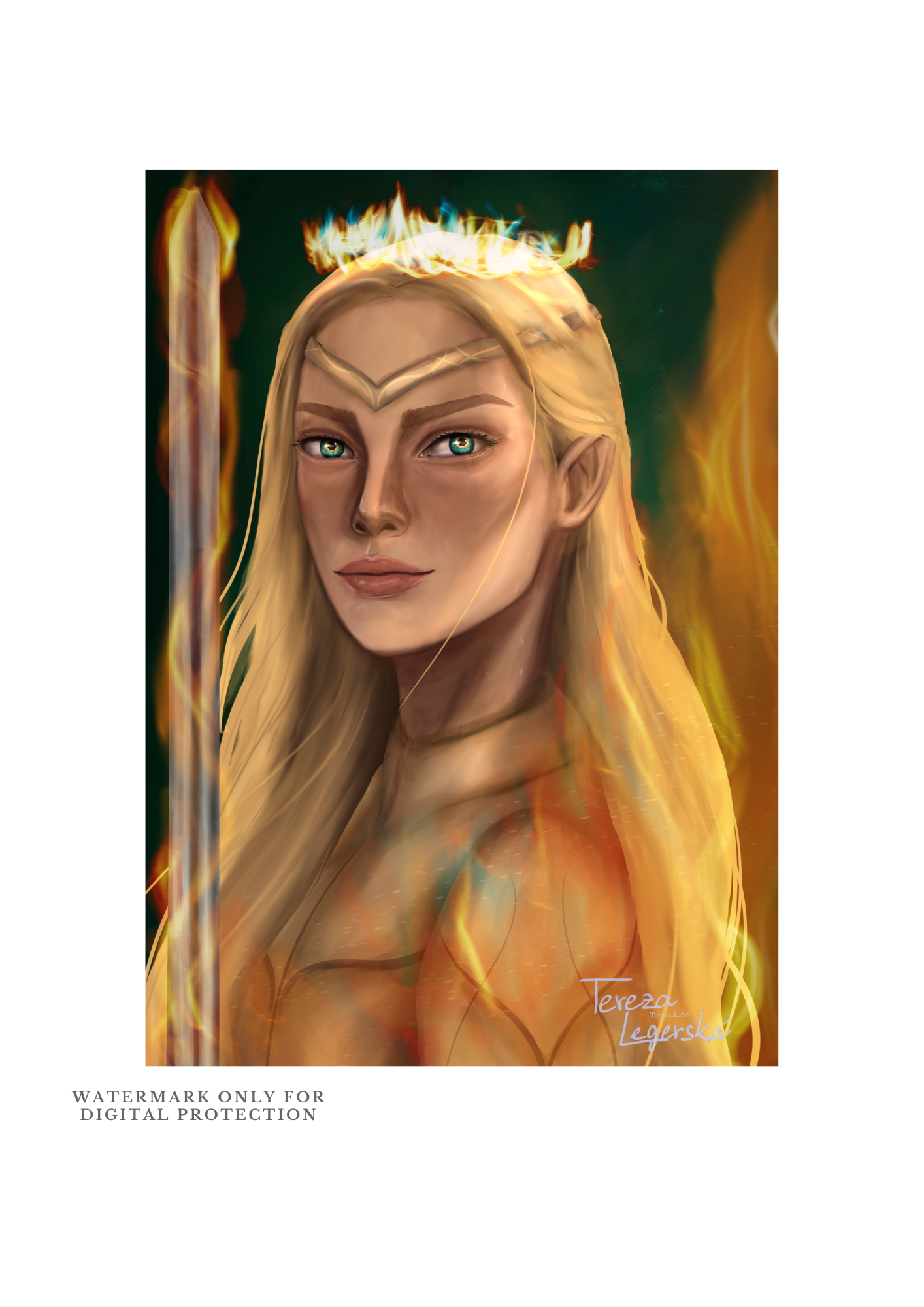 Aelin Ashryver Galathynius  - premium art print