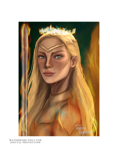 Aelin Ashryver Galathynius  - premium art print