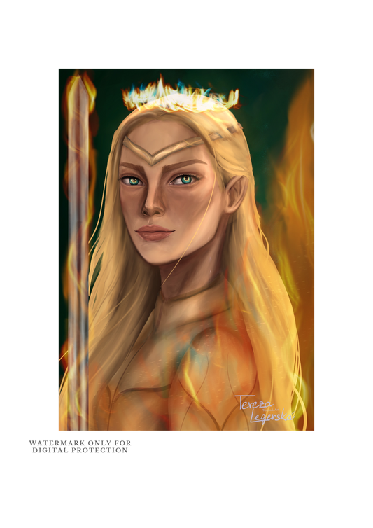 Aelin Ashryver Galathynius  - premium art print