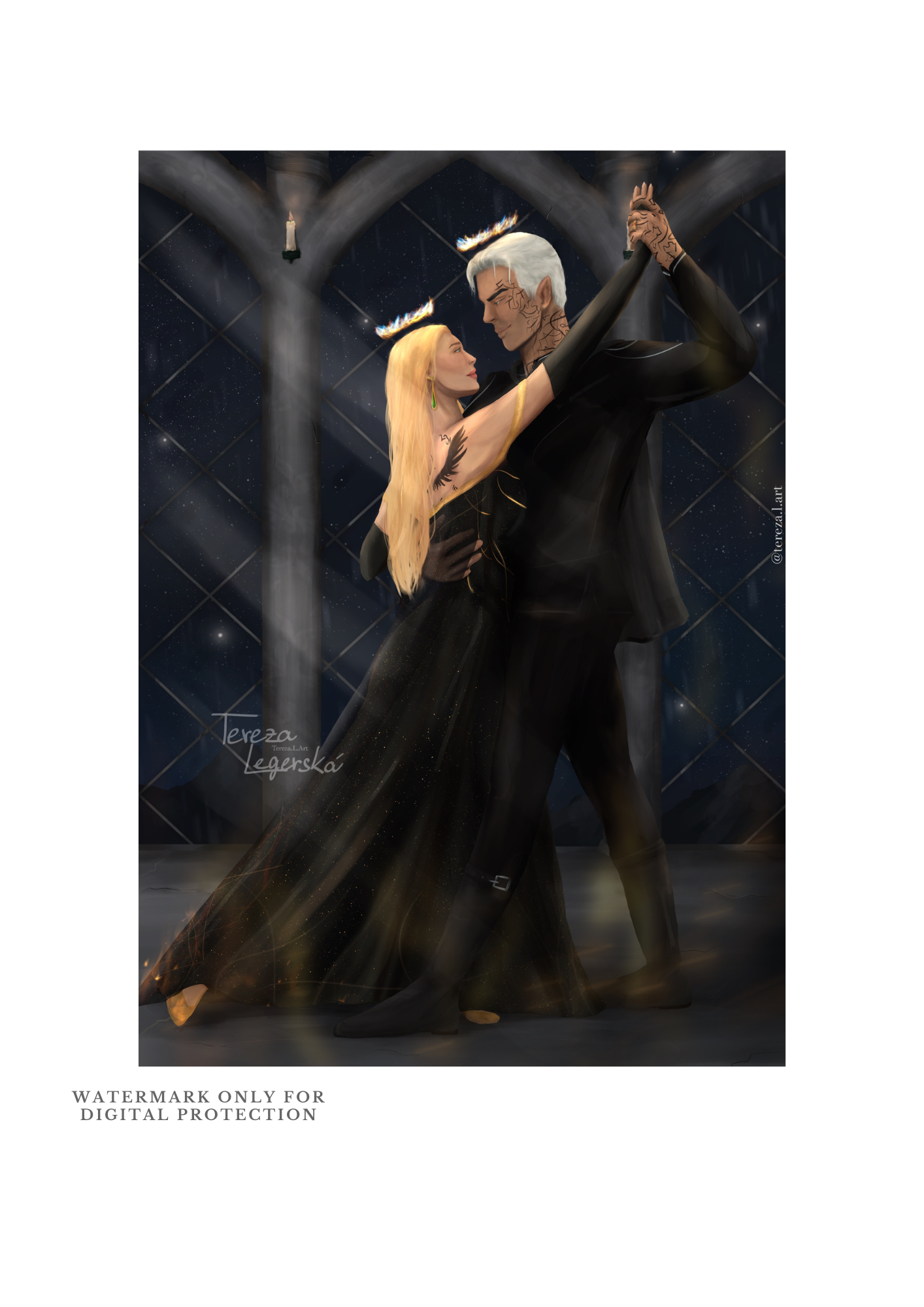 Royal dance in Terrasen - premium art print