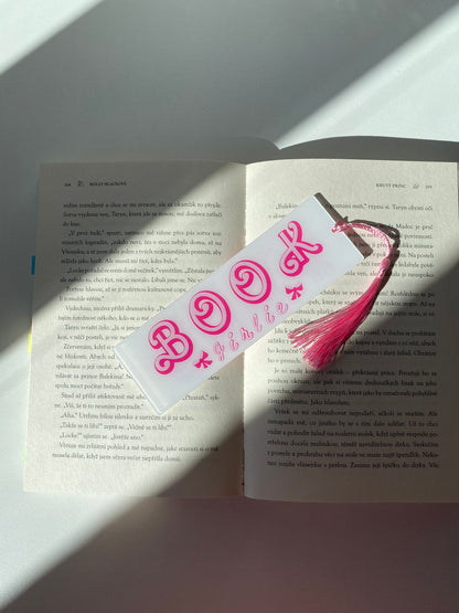 book girlie - acrylic bookmark