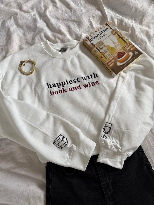 wine & books - crewneck