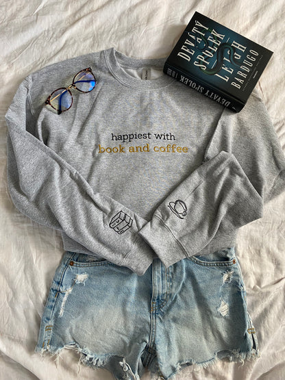 coffee & books - crewneck