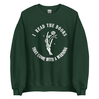 books with warnings - crewneck