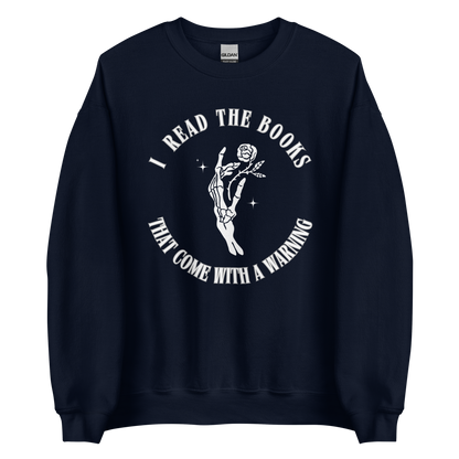 books with warnings - crewneck