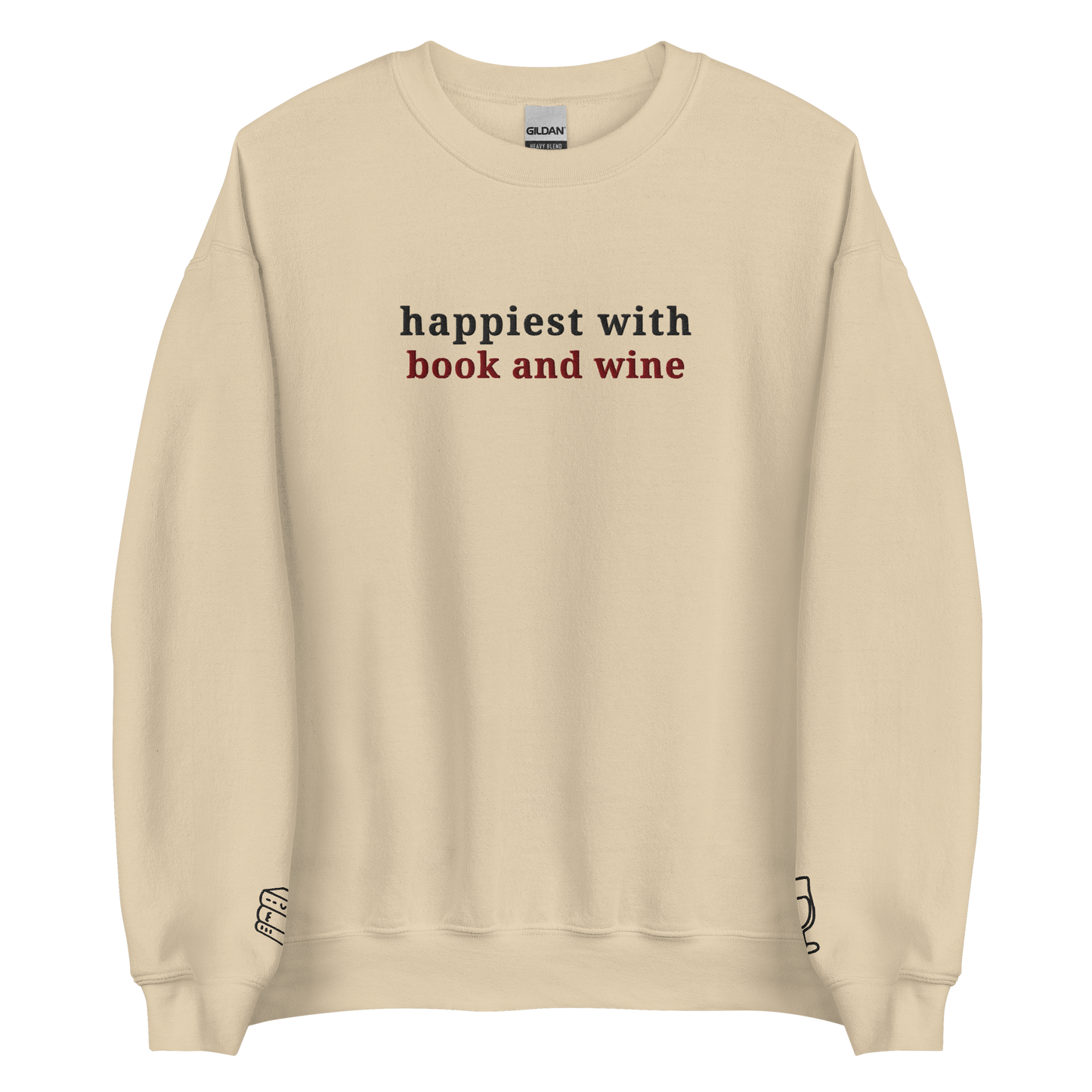 wine & books - crewneck