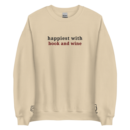 wine & books - crewneck