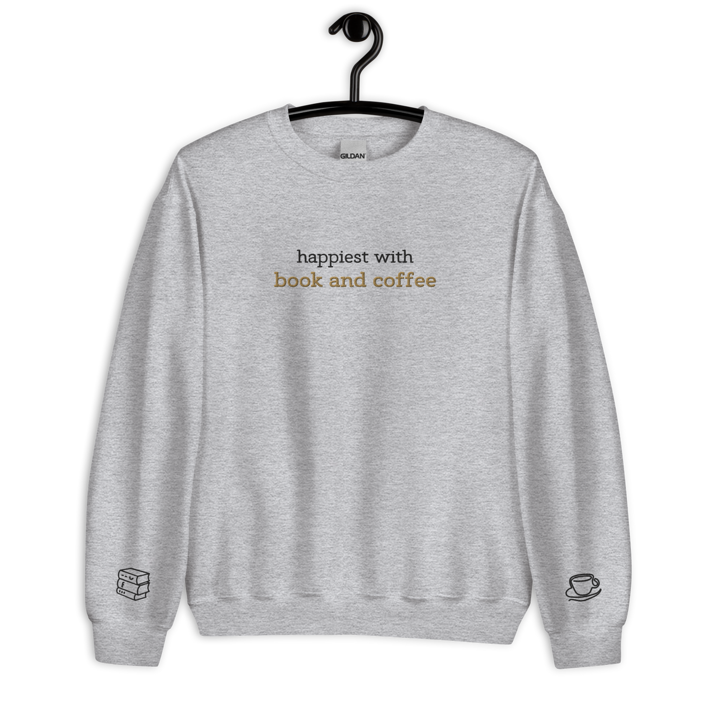 coffee & books - crewneck