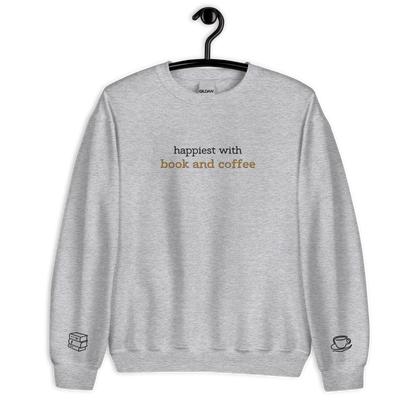 coffee & books - crewneck