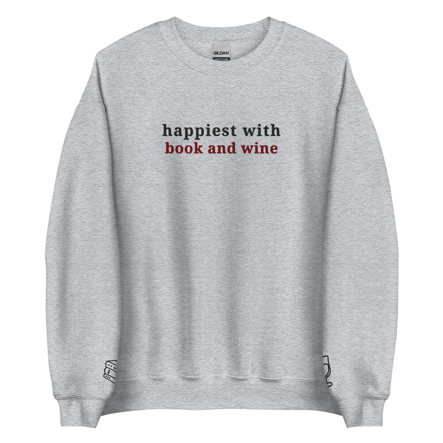 wine & books - crewneck