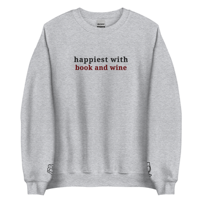 wine & books - crewneck