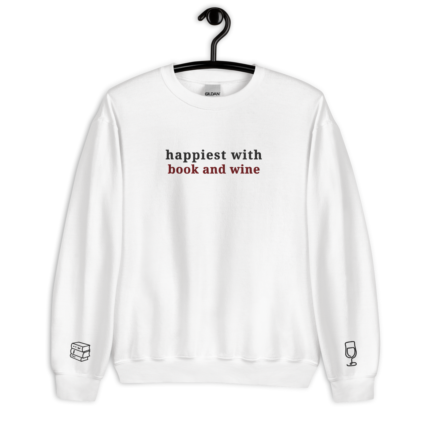 wine & books - crewneck