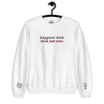 wine & books - crewneck